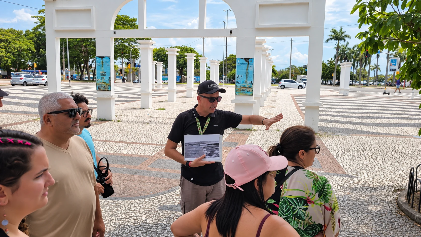 Praça XV de Novembro no Centro Histórico de Florianópolis durante experiência guiada