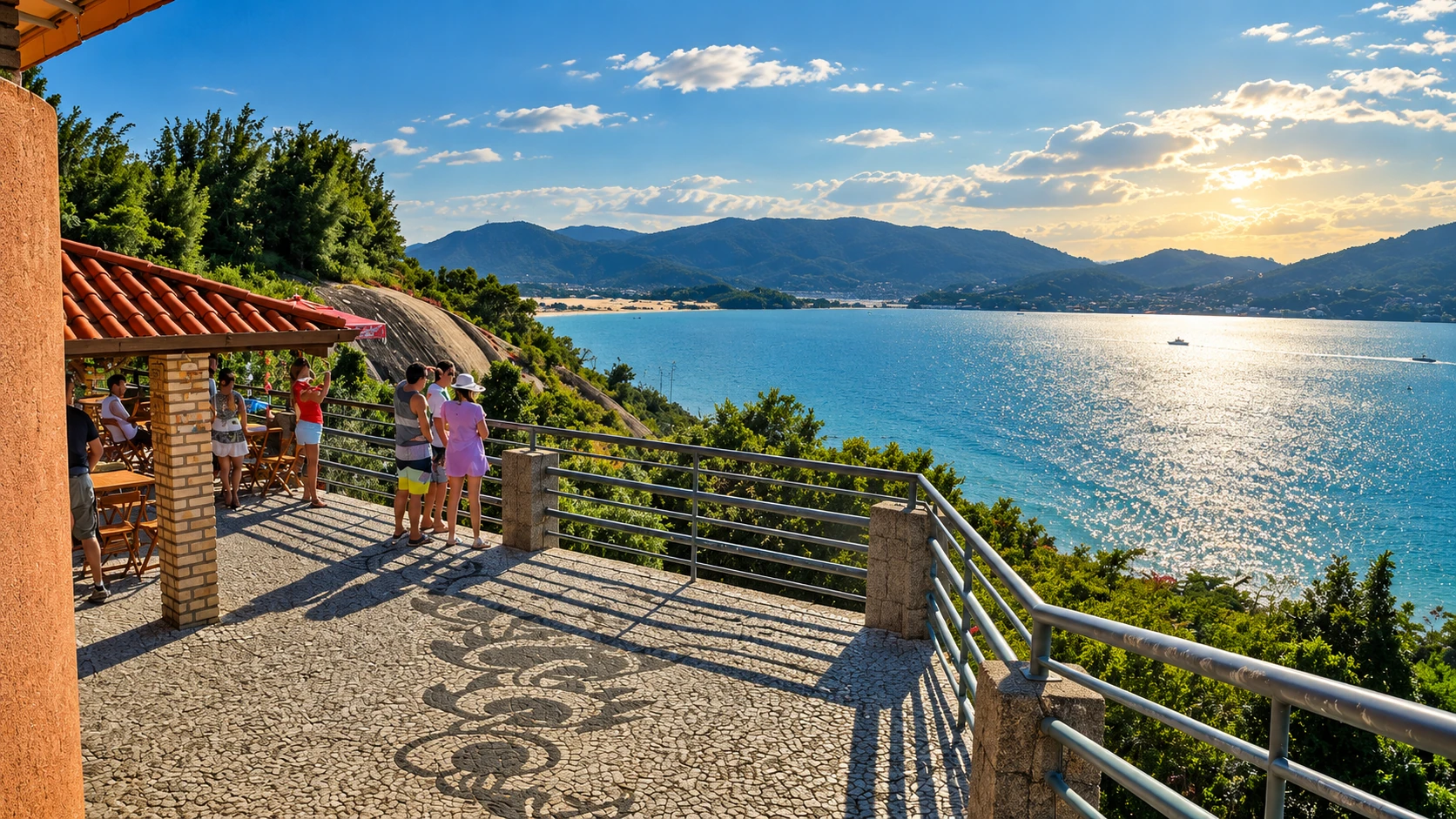 Vista panorâmica da Lagoa da Conceição em Florianópolis no Floripa Por Inteiro
