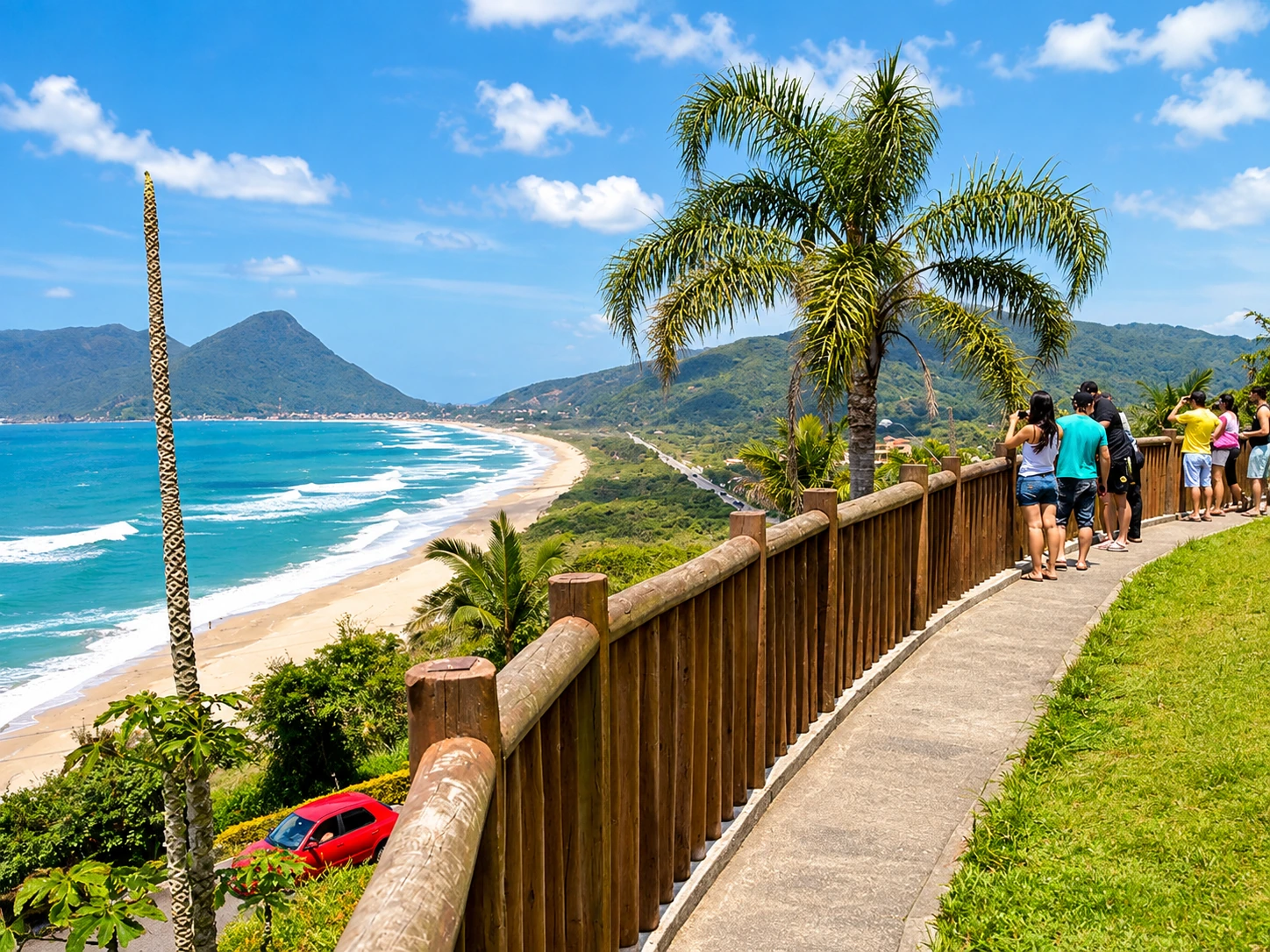 Vista panorâmica de um mirante em Florianópolis