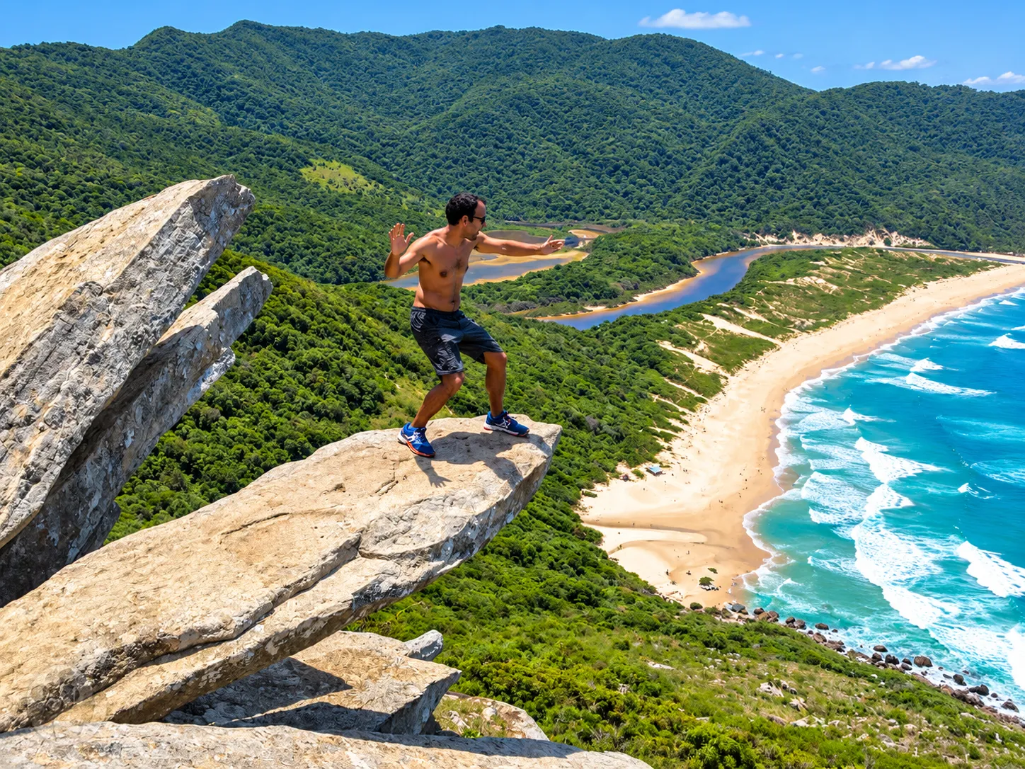 Praia da Lagoinha do Leste no Sul da Ilha de Florianópolis