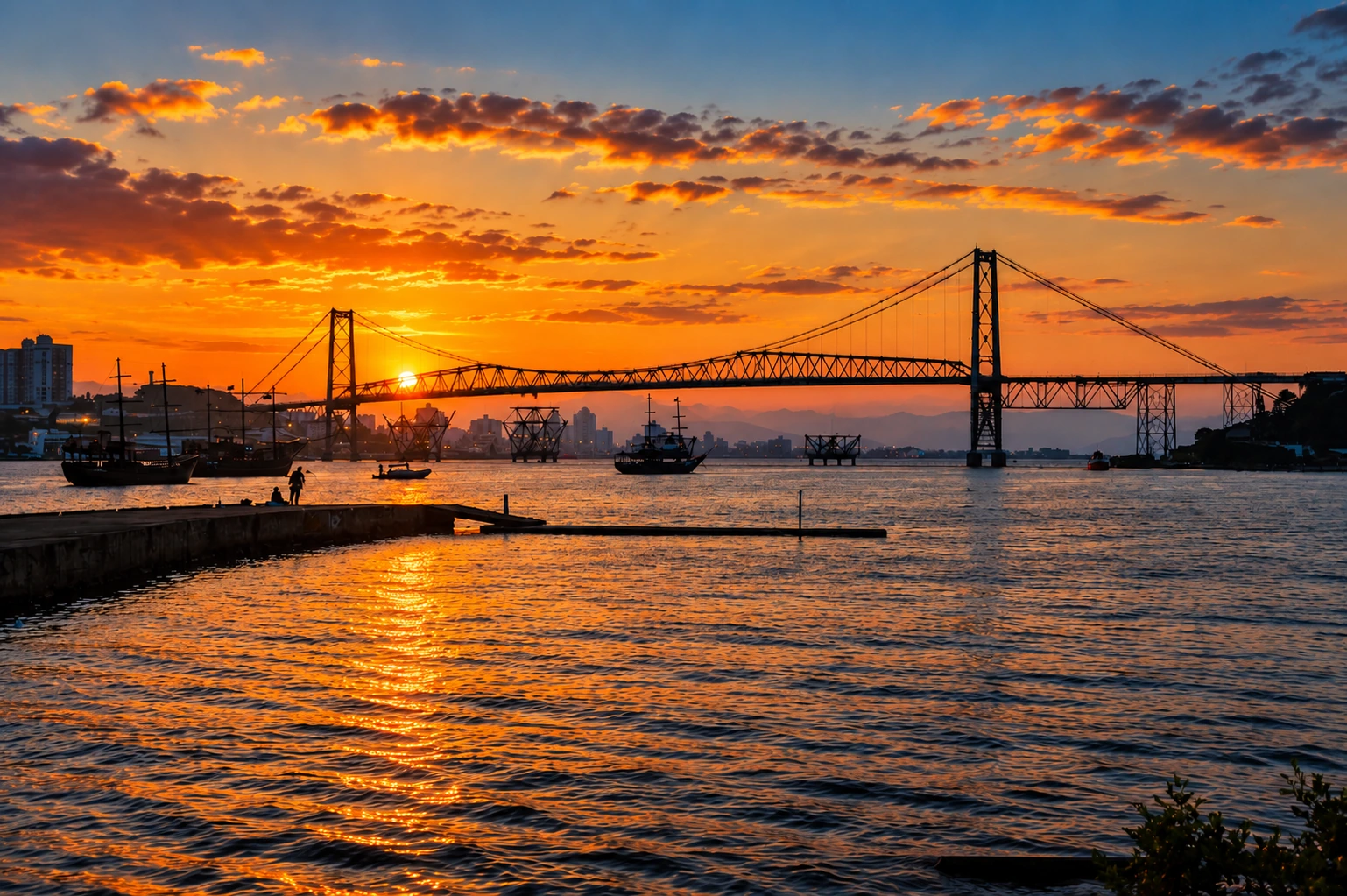 Ponte Hercílio Luz em Florianópolis