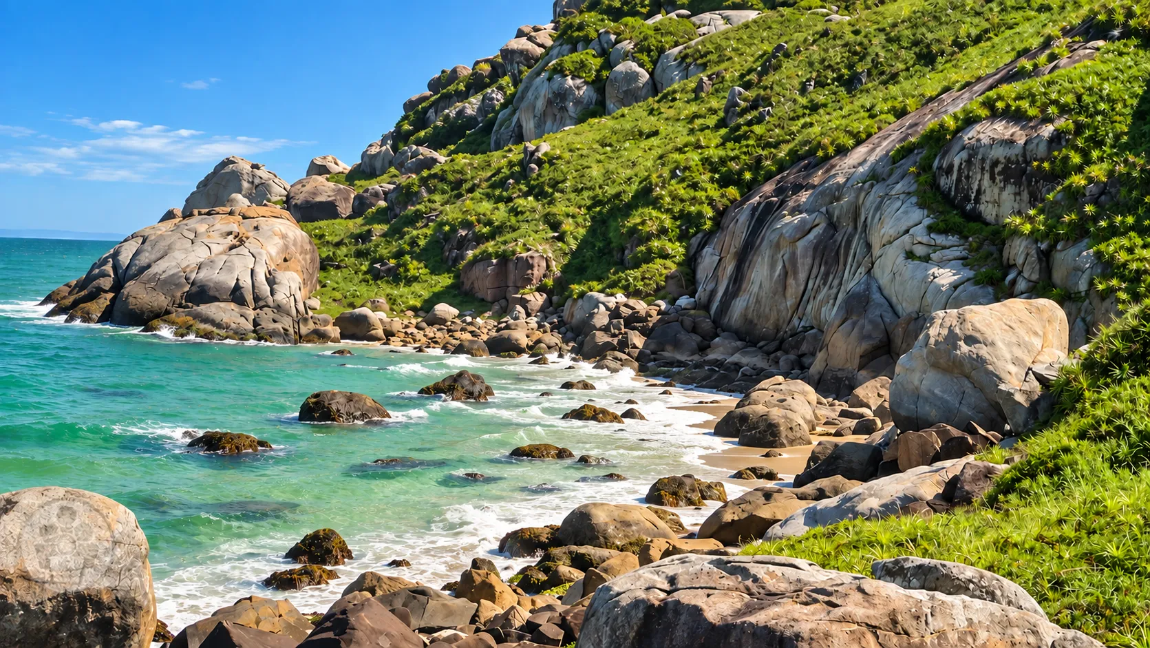Calhau Miúdo na trilha entre Santinho e Moçambique em Florianópolis