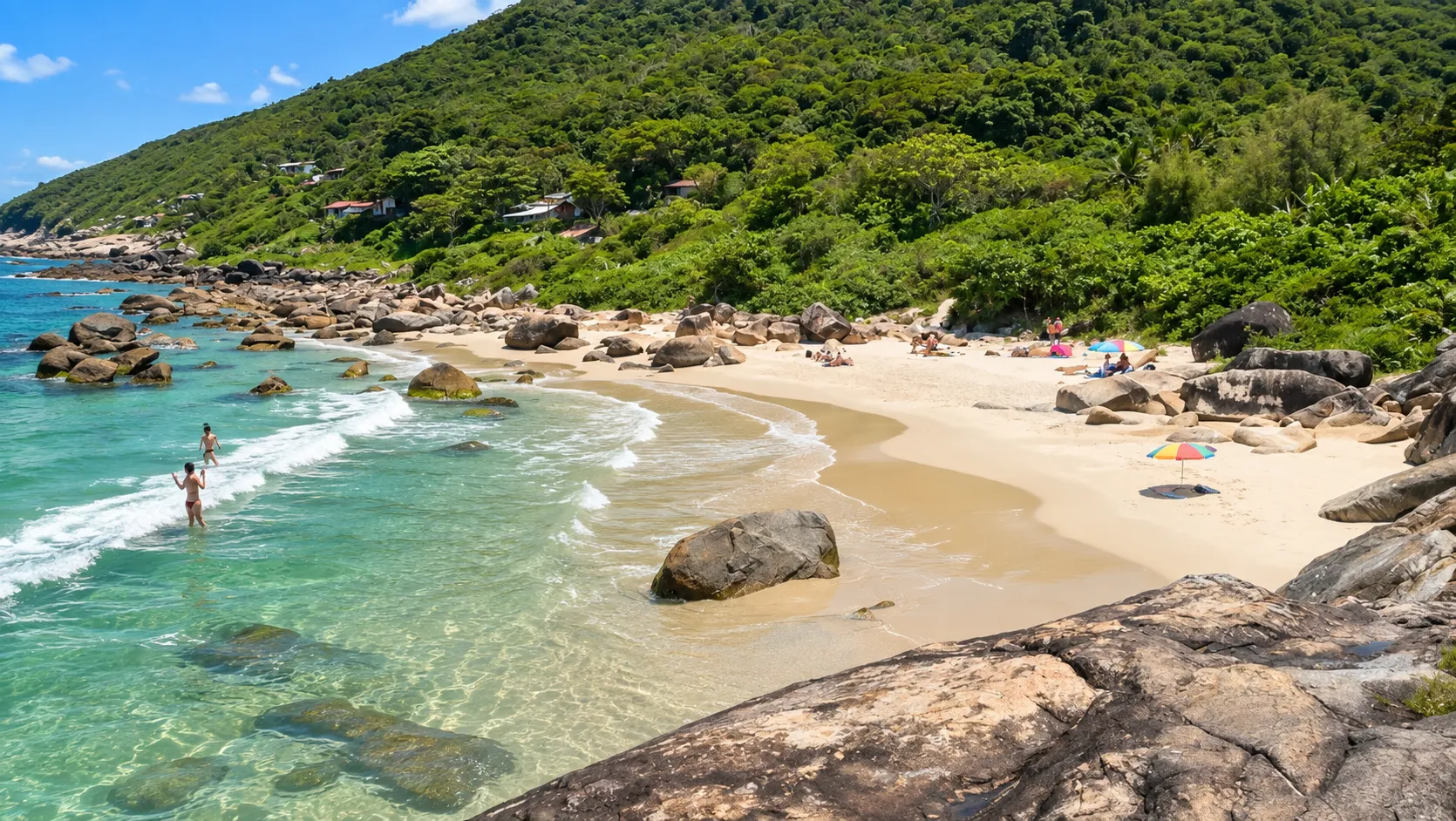 Praia do Saquinho em Florianópolis